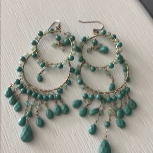 Stella & Dot turquoise droplet earrings